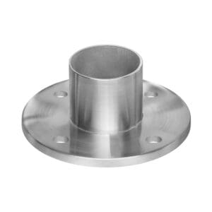 Long Neck Floor / Wall Flange for 2" Round Intermediate Posts and Top Rail