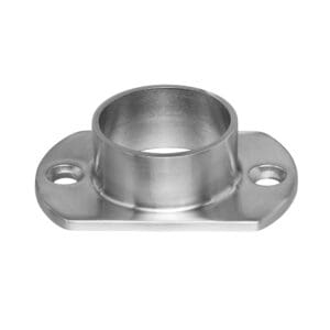 Floor / Wall Flange for 2" Round Stainless Post & Top Rail - Narrow