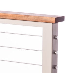 Balau Wood Top Rail 5/4in x 4in For Aluminum Post-To-Post Rail