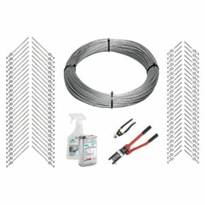 1000ft. Stainless Steel Cable, End Fittings, & Tools