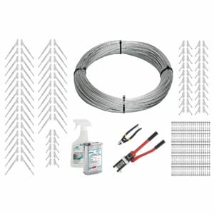 1000ft. Stainless Steel Cable, End Fittings, & Tools