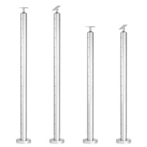 Welded Stainless Round Railing Posts - Hawaii