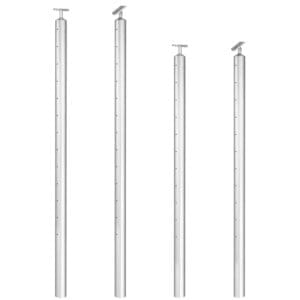 Welded Stainless Round Railing Posts - Kauai