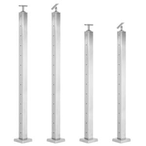 Welded Stainless Square Railing Posts - St. Kitts