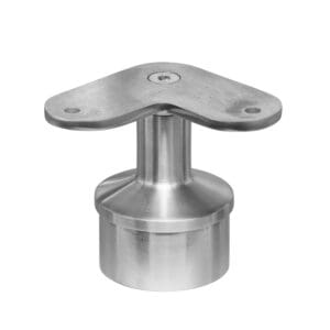 POST CAP FLAT TOP RAIL 90deg MOUNT FOR 2" ROUND STAINLESS STEEL POSTS