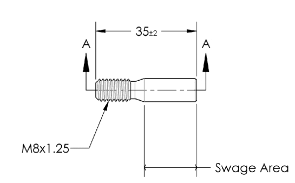 DECK RAILING: SWAGE BUTTON END | Stainless Cable Railing