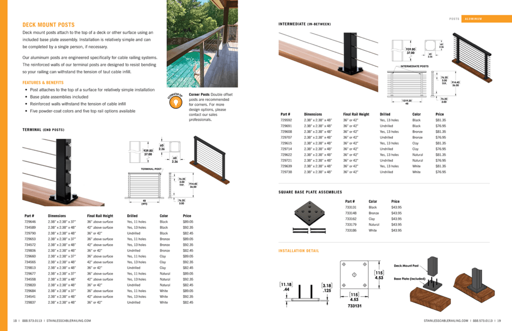 Cable Railing Catalog | Stainless Cable Railing