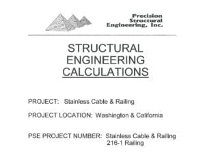 Cable Railing Engineering Documents