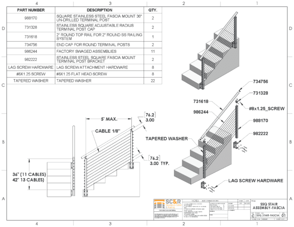 Stainless Steel Cableview Railing Assembly Instructions