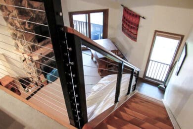 Living Room Loft Cable Railing