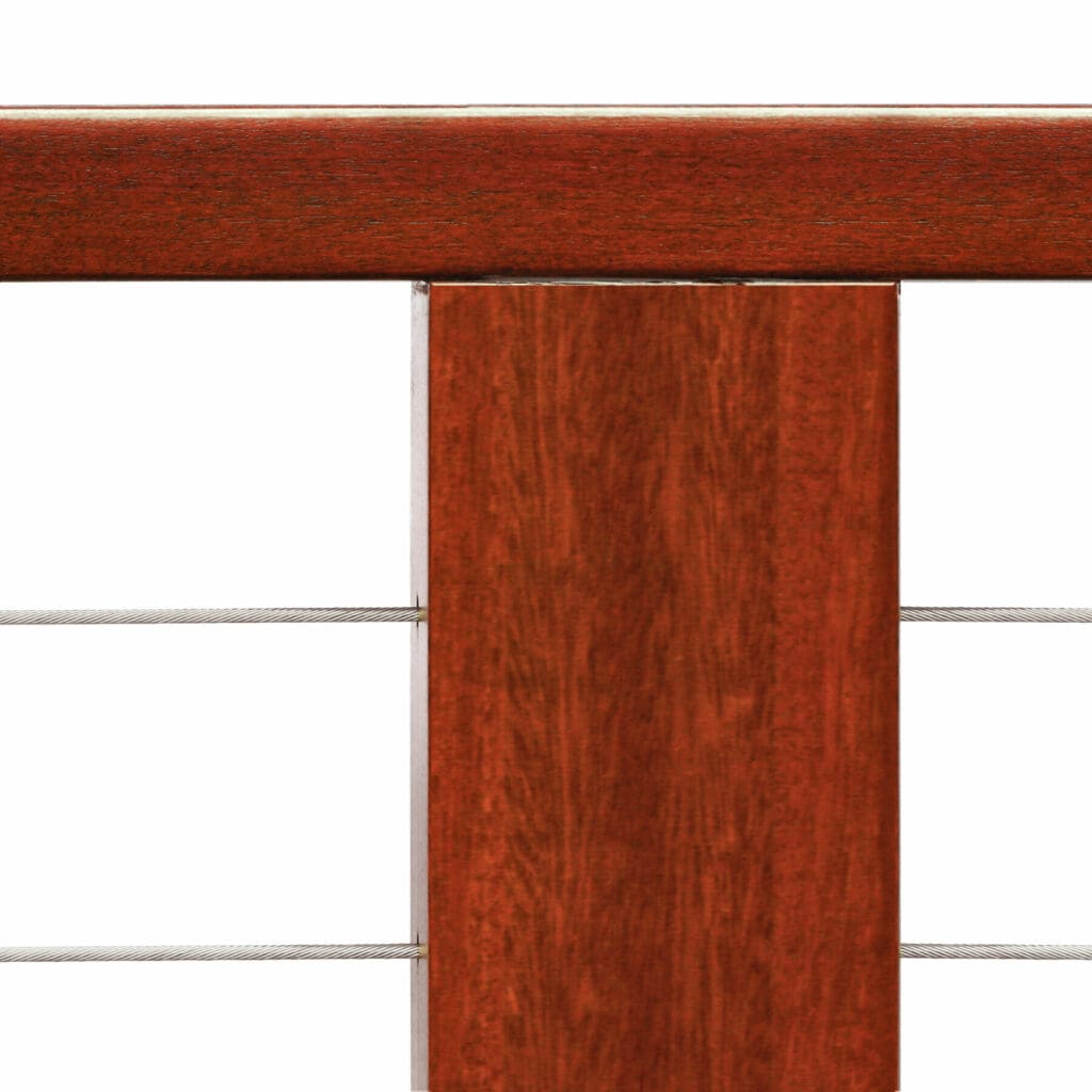 Balau Mahogany Wood Cable Railings | Stainless Cable & Railing™