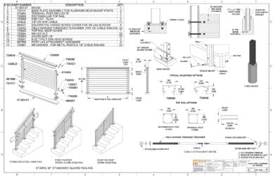 CableViewTM Aluminum | Stainless Cable Railing