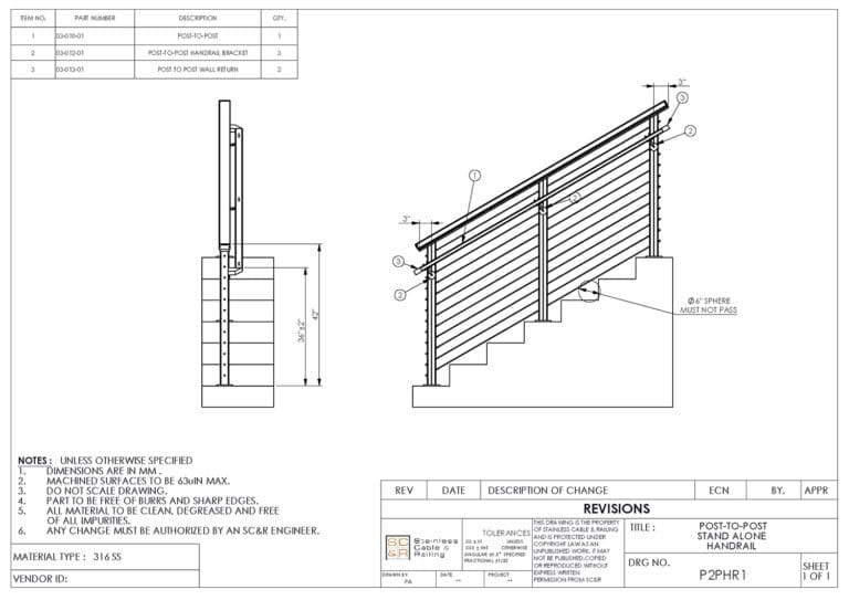 P Pass Railing CableViewTM Aluminum | Stainless Cable Railing