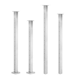 Welded 2507 Stainless Square Railing Posts - St. Martin