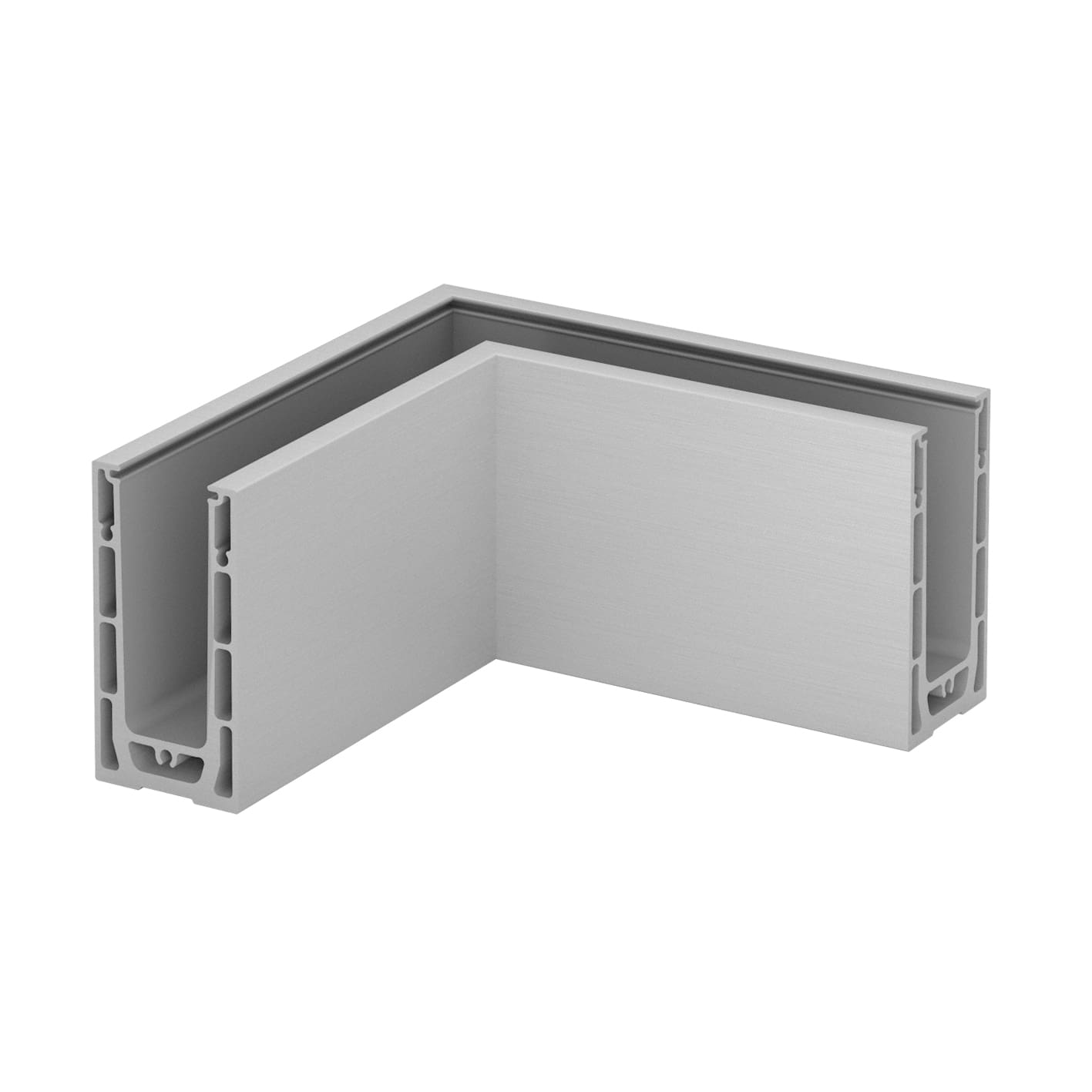Base Shoe Corner - Deck (Top) Mount — glass railing rail or fitting