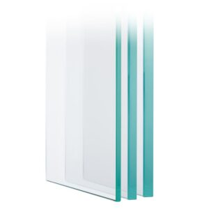 Tempered glass panel for 42 inch glass railing system, commercial grade, multiple sizes