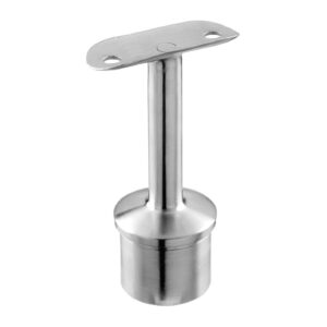 Round Saddle Bracket - Inline — glass railing hardware component