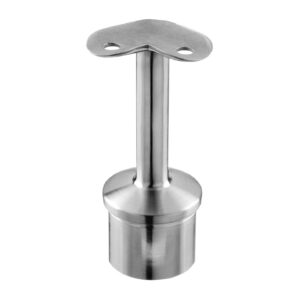 Q-Line round saddle bracket, 90 degree, stainless steel for deck-mount railing posts