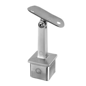 40x40 Adjustable Saddle Bracket - Round — glass railing hardware component