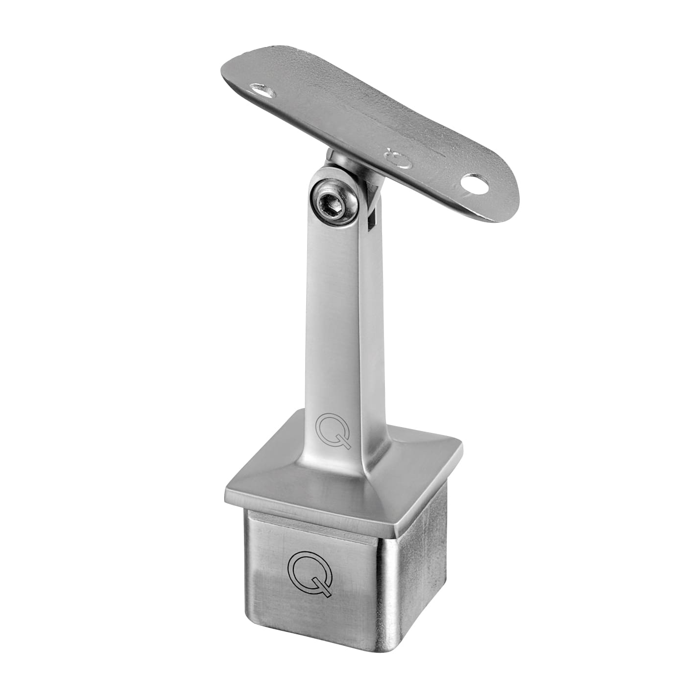 40x40 Adjustable Saddle Bracket - Round — glass railing hardware component