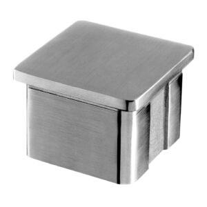 40x40 Square Line Handrail End Cap — glass railing rail or fitting