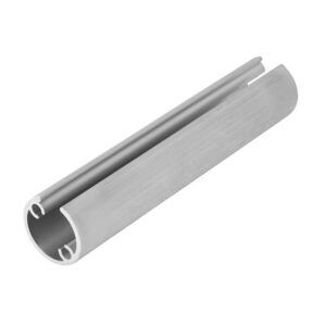 Stainless steel link splice for glass railing handrail tube sections