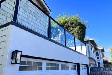 Black Solid Glass Railing – Aptof, CA