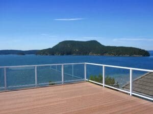 White Solid Glass Deck Railing – Bellevue, WA