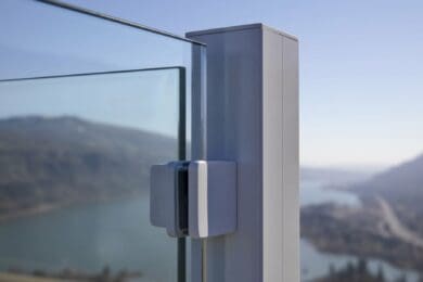 Silver Frameless Glass Railing – Corbett, OR