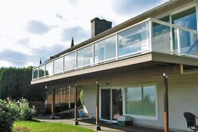 White Solid Glass Railing – Hillsboro, OR