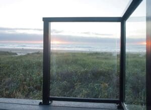 Black Solid Glass Railing – Manzanita, OR