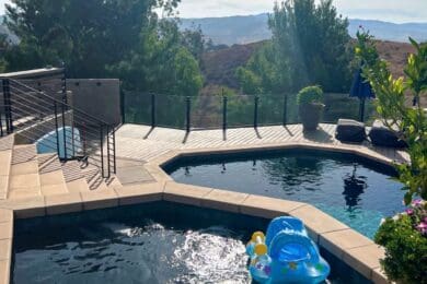 Black Frameless Glass Railing – Orange Acres, CA