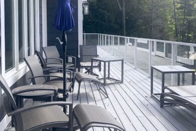 White Solid Glass Railing – Rapid City, MI