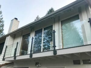 Bronze Vision Glass Railing – Sammamish, WA