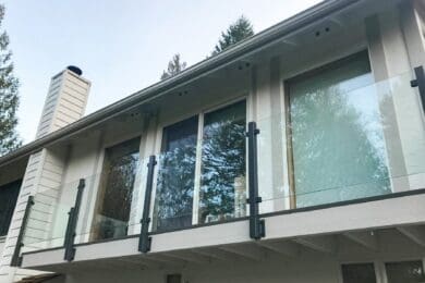 Bronze Vision Glass Railing – Sammamish, WA