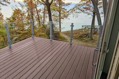 Silver Frameless Glass Railing – West Olive, MI