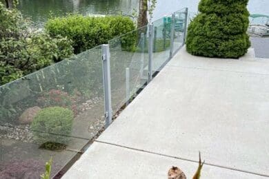 Silver Frameless Glass Railing – Weatherby Lake, MO
