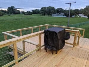 Wood Cable Railing – Streamwood, IL
